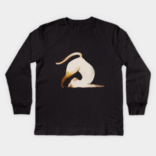 Purrrfection Yoga Cat Kids Long Sleeve T-Shirt