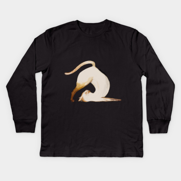 Purrrfection Yoga Cat Kids Long Sleeve T-Shirt by C.Code