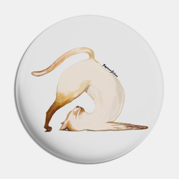 Purrrfection Yoga Cat Pin by C.Code