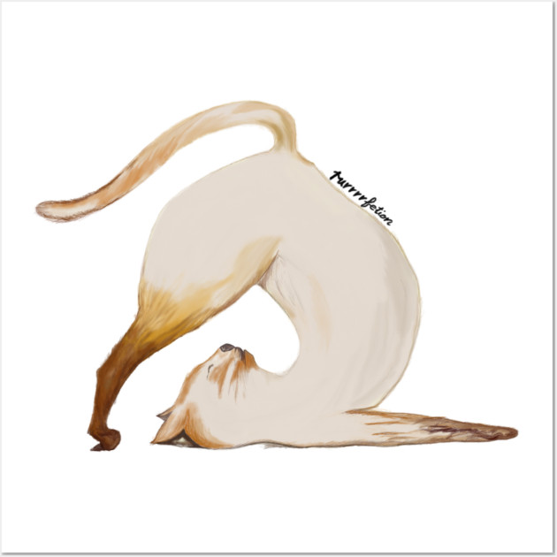Purrrfection Yoga Cat Wall Art by C.Code
