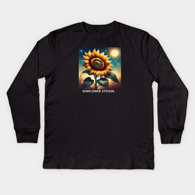 Sunflower lover Kids Long Sleeve T-Shirt by BlackMeme94