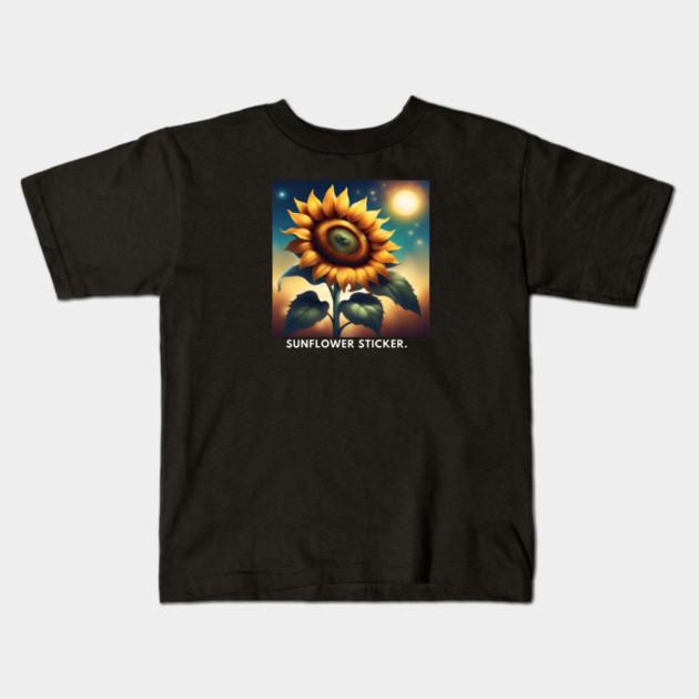 Sunflower lover Kids T-Shirt by BlackMeme94