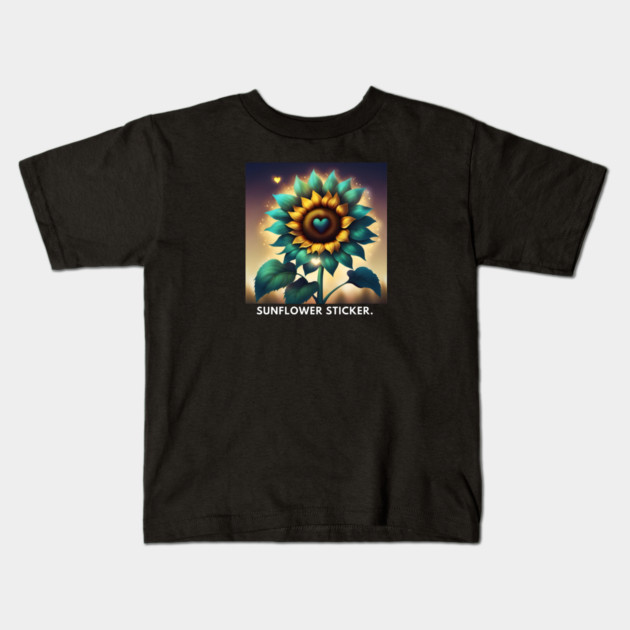 Sunflower lover Kids T-Shirt by BlackMeme94
