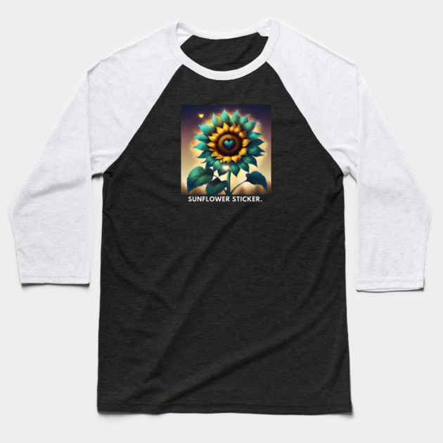 Sunflower lover Baseball T-Shirt by BlackMeme94