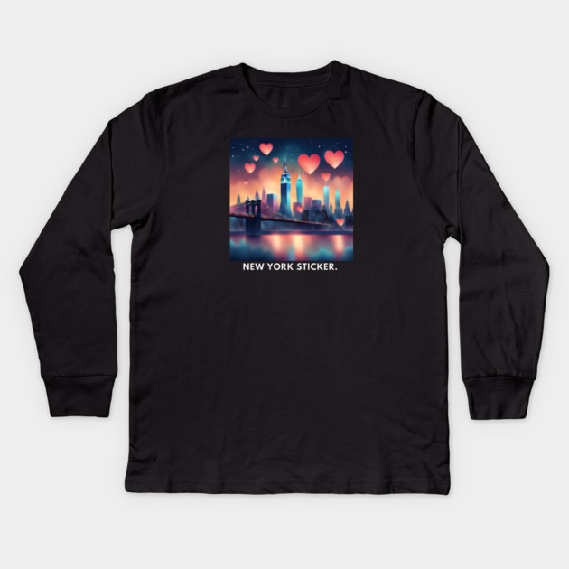New York City Kids Long Sleeve T-Shirt by BlackMeme94
