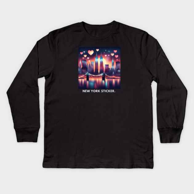 New York City Kids Long Sleeve T-Shirt by BlackMeme94