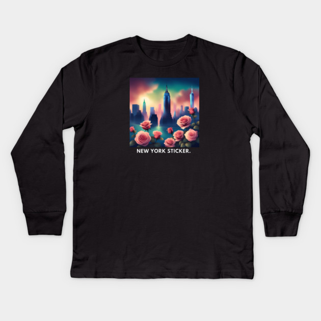 New York City Kids Long Sleeve T-Shirt by BlackMeme94