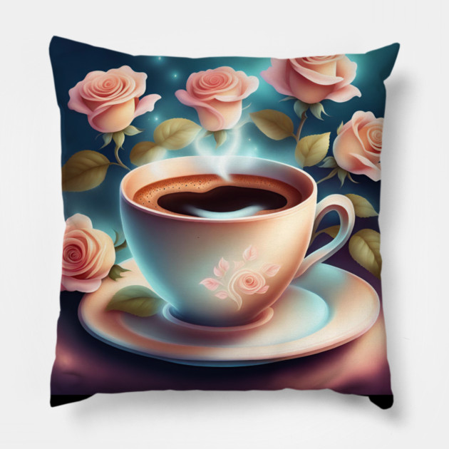 Coffee lover Gift Pillow by BlackMeme94