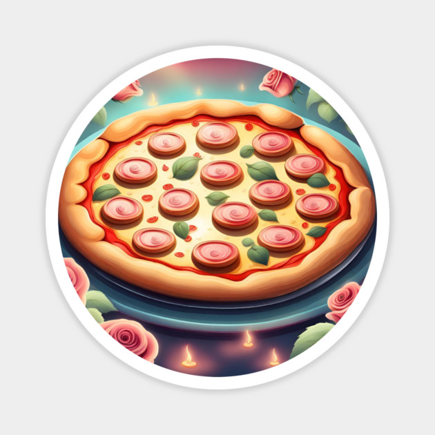 Pizza lover gift Magnet by BlackMeme94