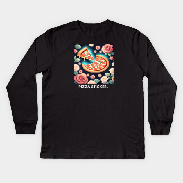 Pizza lover gift Kids Long Sleeve T-Shirt by BlackMeme94