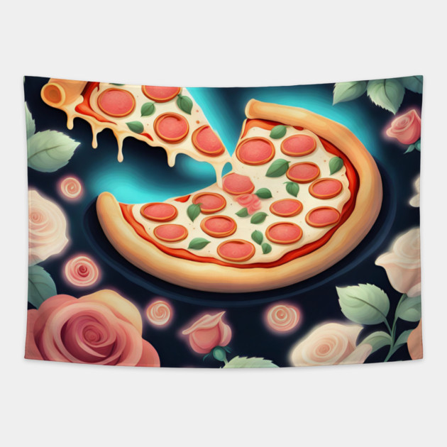 Pizza lover gift Tapestry by BlackMeme94