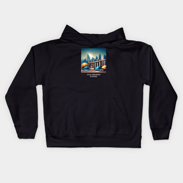 Civil engineer Kids Hoodie by BlackMeme94