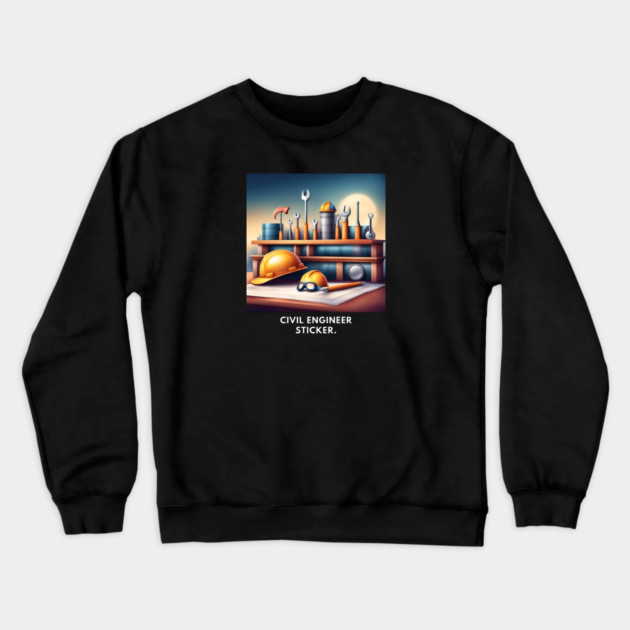 Civil engineer Crewneck Sweatshirt by BlackMeme94