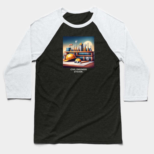 Civil engineer Baseball T-Shirt by BlackMeme94
