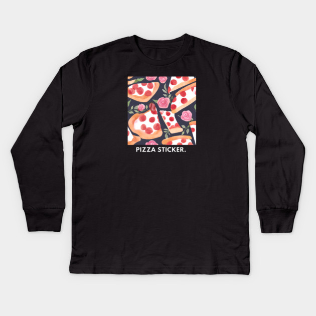 Pizza lover gift Kids Long Sleeve T-Shirt by BlackMeme94