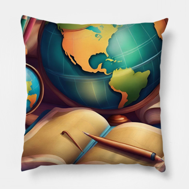 Geography Teacher Pillow by BlackMeme94