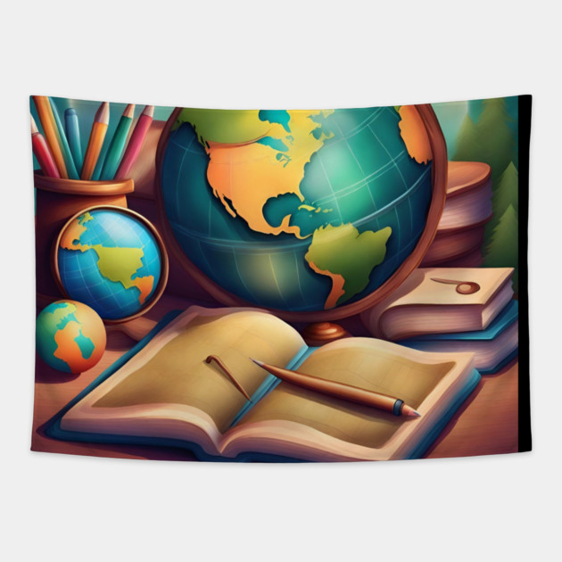 Geography Teacher Tapestry by BlackMeme94