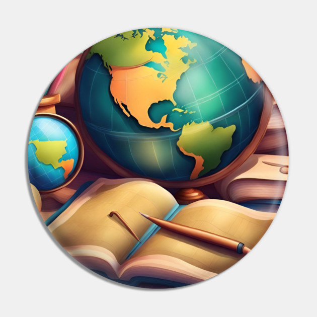 Geography Teacher Pin by BlackMeme94