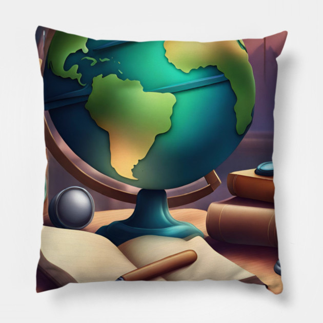 Geography Teacher Pillow by BlackMeme94