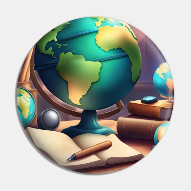 Geography Teacher Pin by BlackMeme94