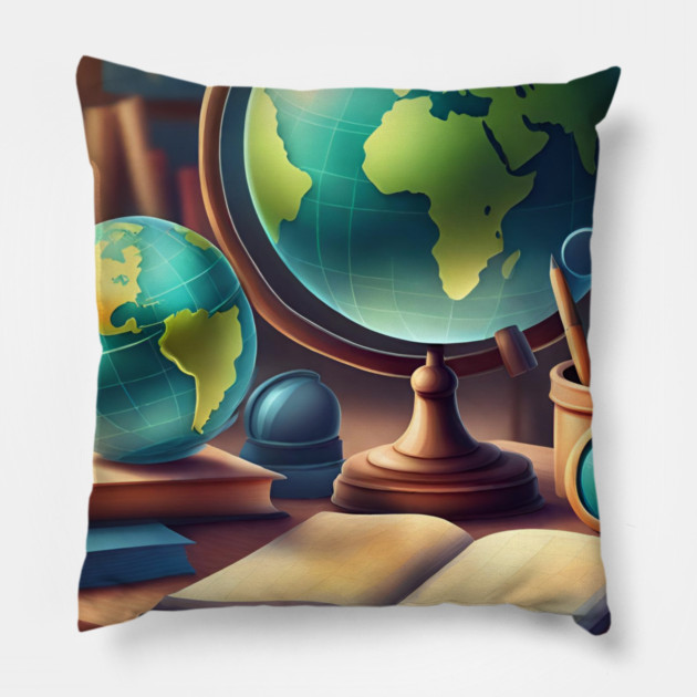 Geography Teacher Pillow by BlackMeme94