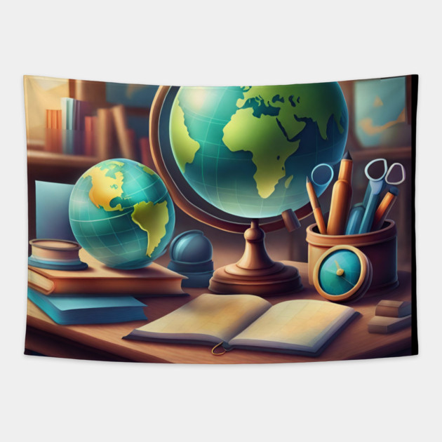 Geography Teacher Tapestry by BlackMeme94