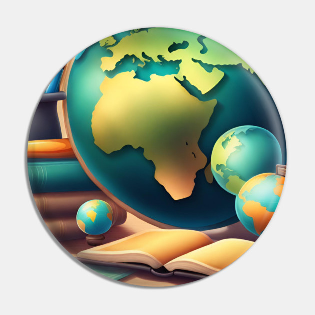 Geography Teacher Pin by BlackMeme94