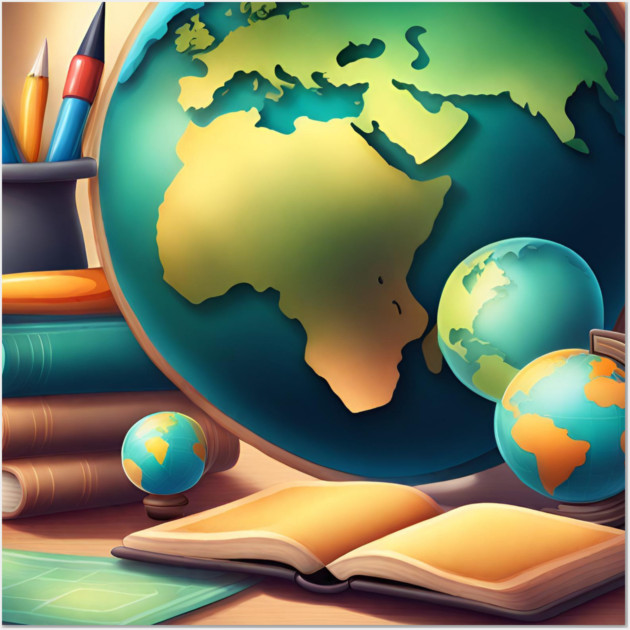 Geography Teacher Wall Art by BlackMeme94