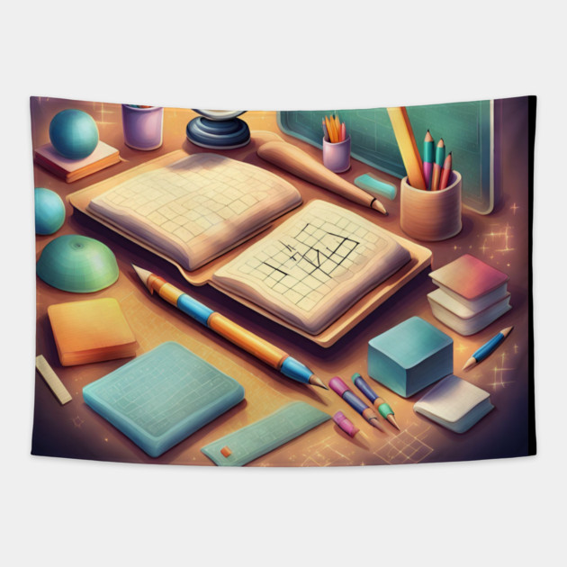 Math Teacher Gifts Tapestry by BlackMeme94