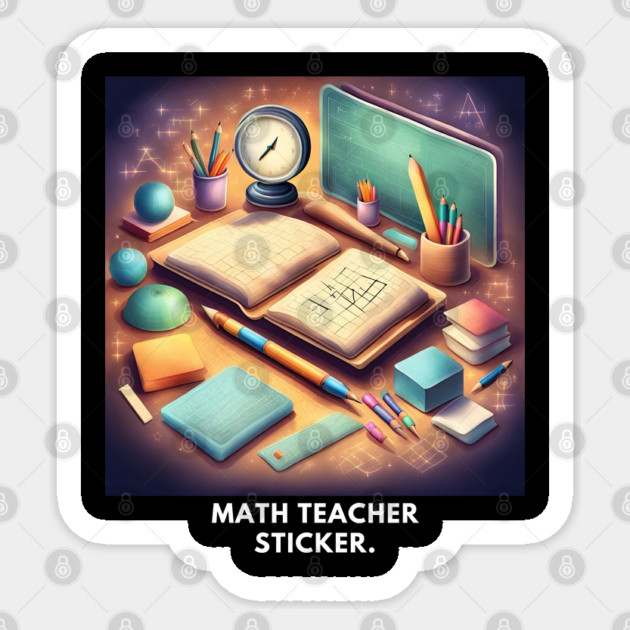 Math Teacher Gifts Sticker by BlackMeme94