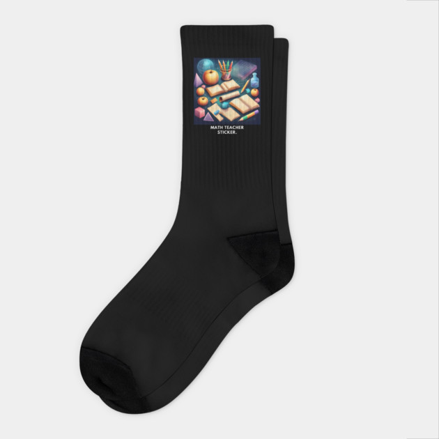 Math Teacher Gifts Socks by BlackMeme94
