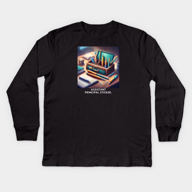 Assistant principal Kids Long Sleeve T-Shirt by BlackMeme94