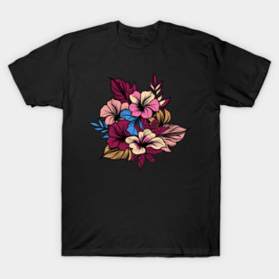 Bouquet of tropical flowers T-Shirt