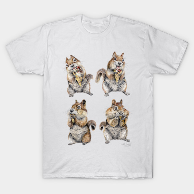 Nuts About Ice Cream T-Shirt by Holly Simental