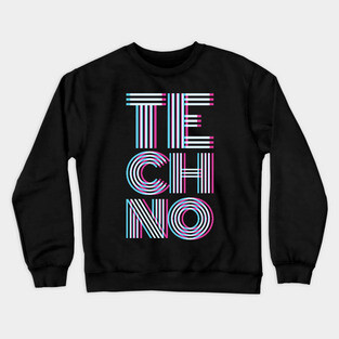 Techno Electronic Style Crewneck Sweatshirt