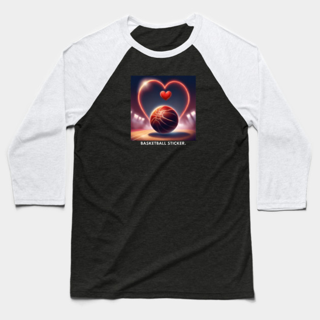 Basketball Lover Baseball T-Shirt by BlackMeme94