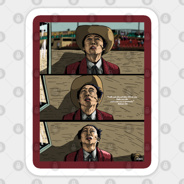 Nope "The Star Lasso Experience" Jupe illustration (digital) Sticker by StagArtStudios