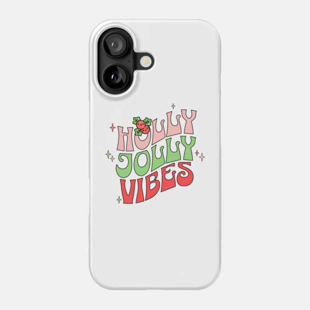 Retro Holly Jolly Christmas Vibes Phone Case by HolidayBug