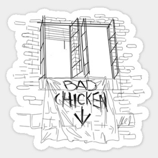 Bad Chicken! Sticker