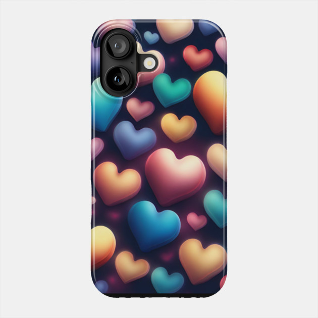 Hearts love Phone Case by BlackMeme94