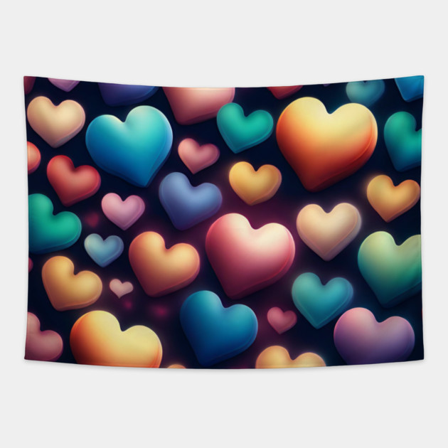 Hearts love Tapestry by BlackMeme94