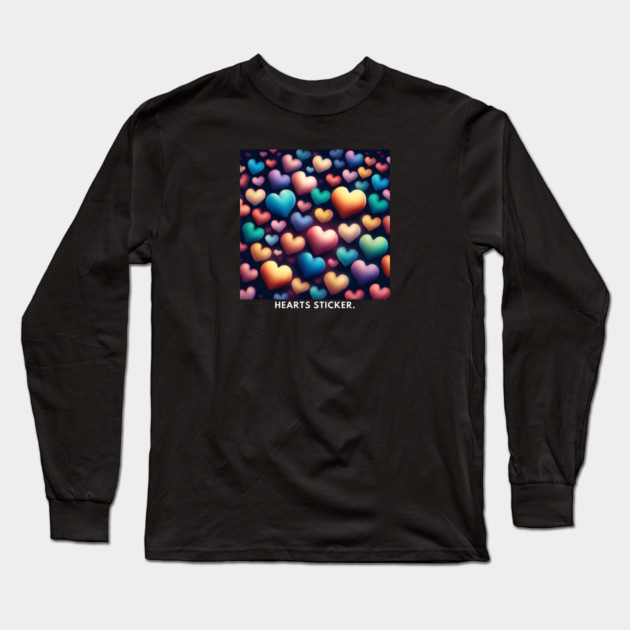 Hearts love Long Sleeve T-Shirt by BlackMeme94