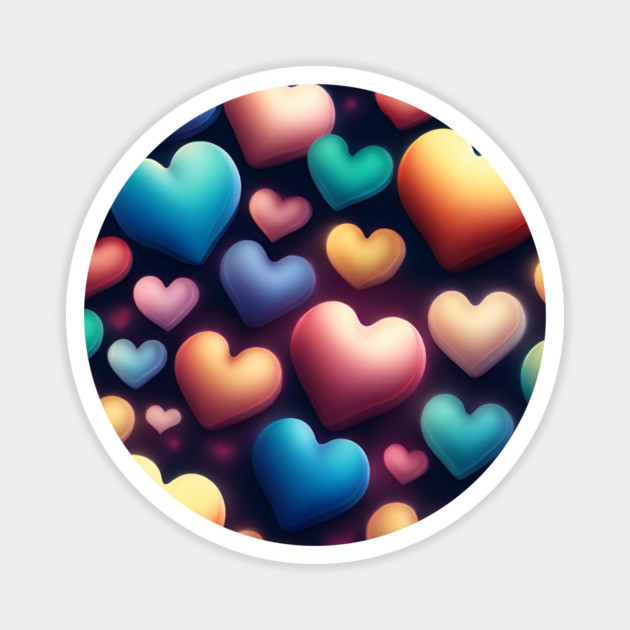 Hearts love Magnet by BlackMeme94