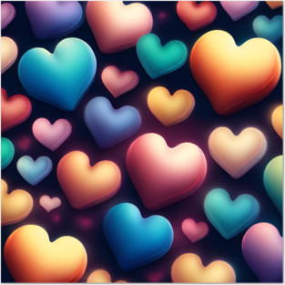 Hearts love Posters and Art