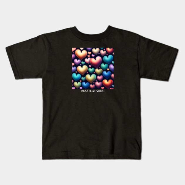 Hearts love Kids T-Shirt by BlackMeme94