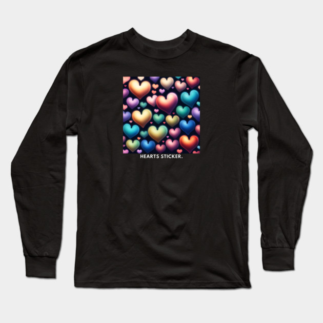Hearts love Long Sleeve T-Shirt by BlackMeme94