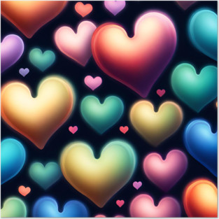 Hearts love Posters and Art