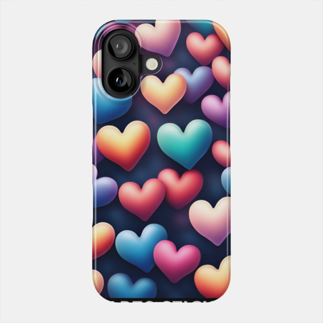 Hearts love Phone Case by BlackMeme94