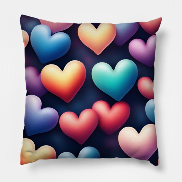 Hearts love Pillow by BlackMeme94