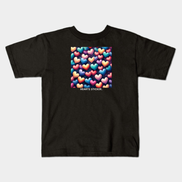 Hearts love Kids T-Shirt by BlackMeme94